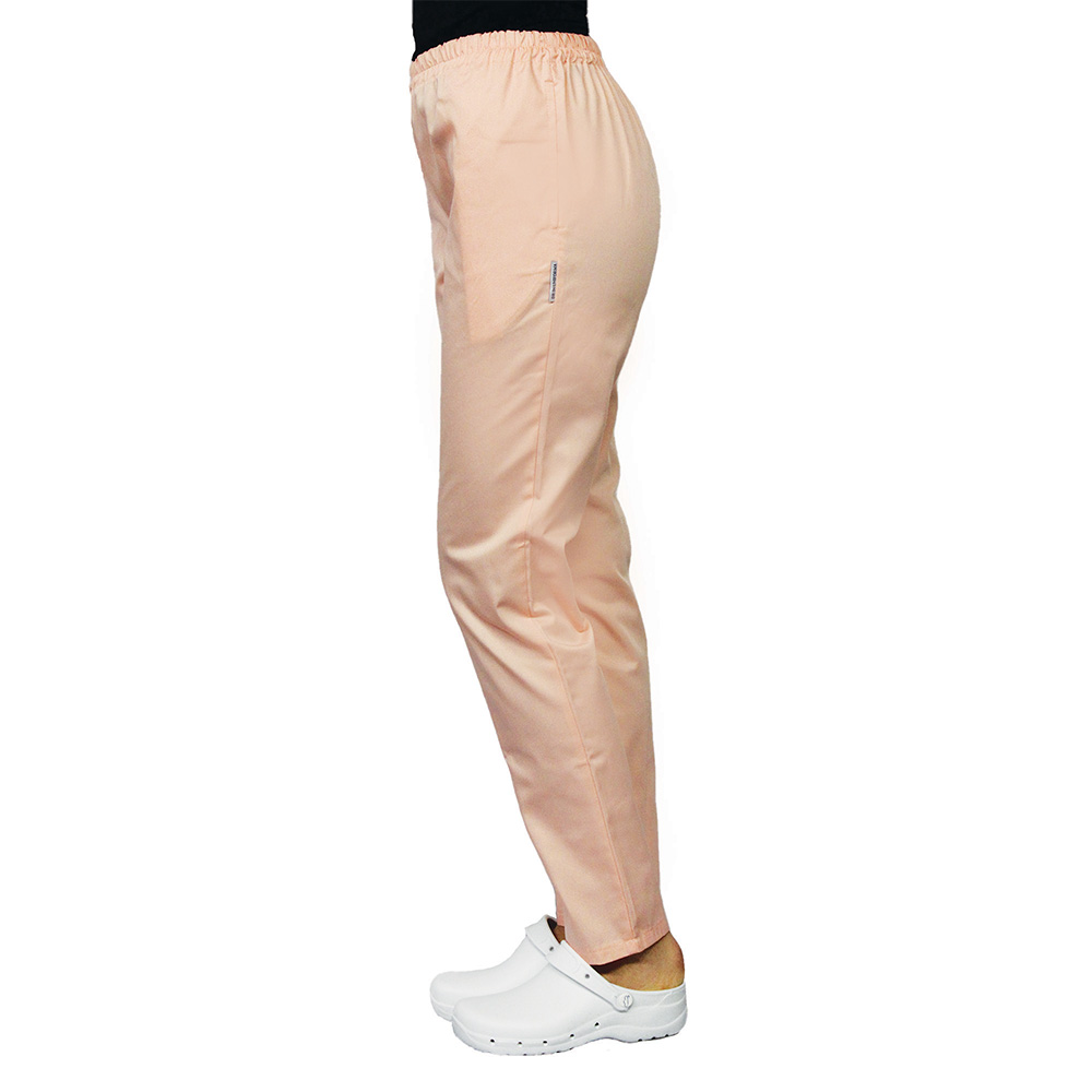 Pantaloni unisex piersica cu elastic si doua buzunare laterale 2